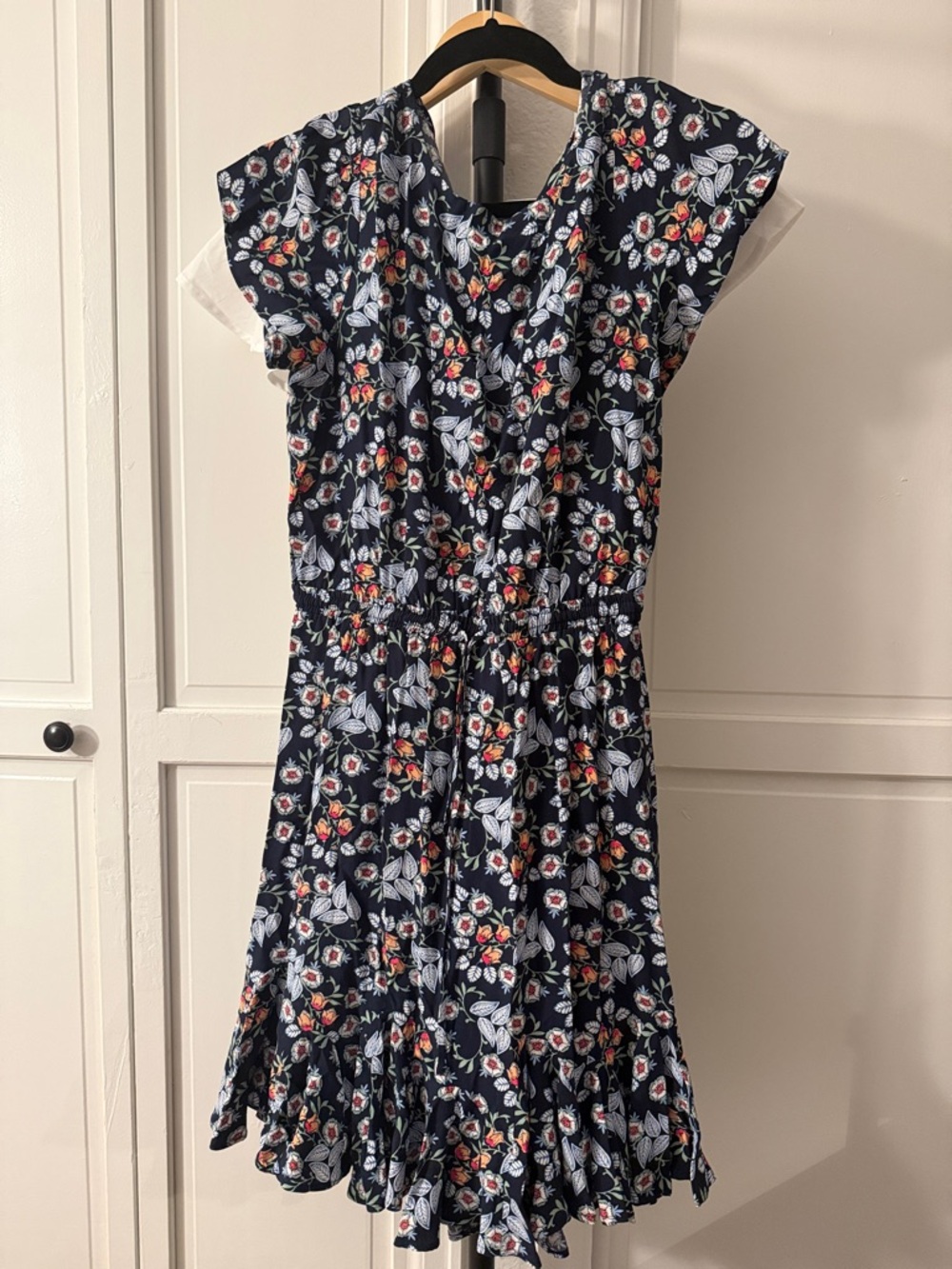 LOFT Small Floral Godet Dress
